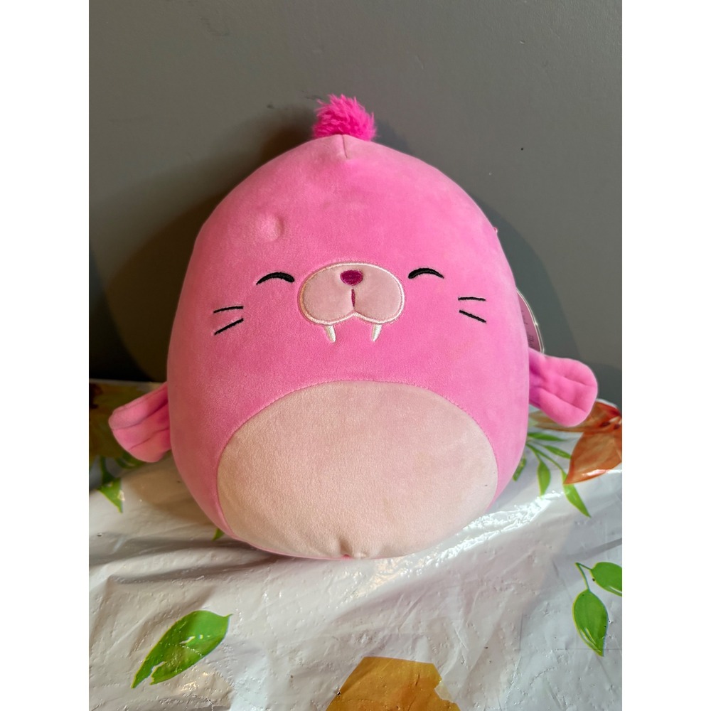 Squishmallows Pepper the Walrus 8 Inch Hot Pink Plush S8 #2077 Kellytoy NWT